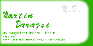 martin darazsi business card