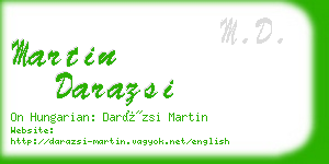 martin darazsi business card